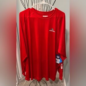 Columbia UGA University of Georgia UGA Mens Terminal Tackle Red Shirt 2X PFG